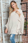 Round Neck Batwing Sleeve Sweater