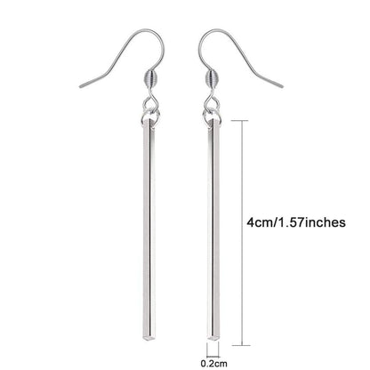 Linear Bar Drop Earrings