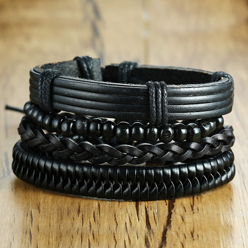 Braided Wrap Leather Bracelets