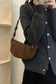 Suede Croissant Shape Shoulder Bag