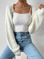 Honey Open Front Long Sleeve Cropped Cardigan