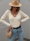 V-Neck Ribbed Knit Top