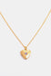 Zircon Heart Shape 14K Gold-Plated Pendant Necklace