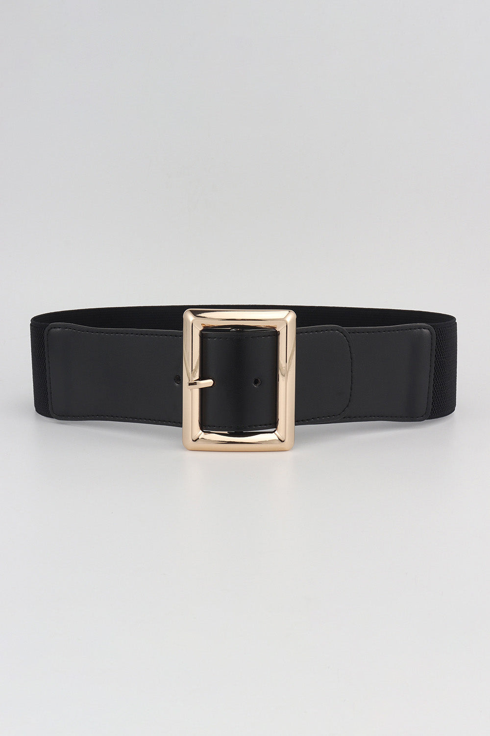 Cinch It - Rectangle Buckle Elastic Wide Belt