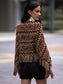 Fringe Hem Boat Neck Poncho