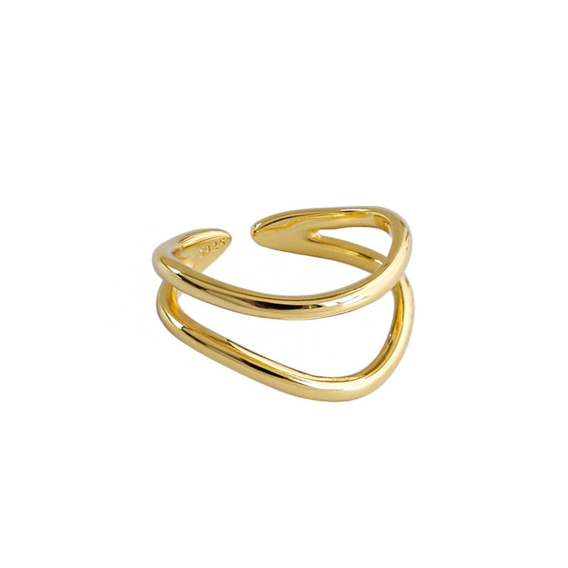 Double layer curve ring
