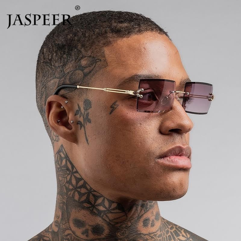 Rimless Rectangle Sunglasses