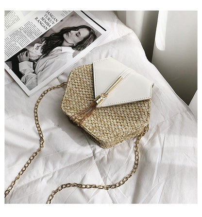 Small Straw Crossbody Handbag