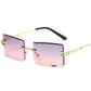 Rimless Rectangle Sunglasses