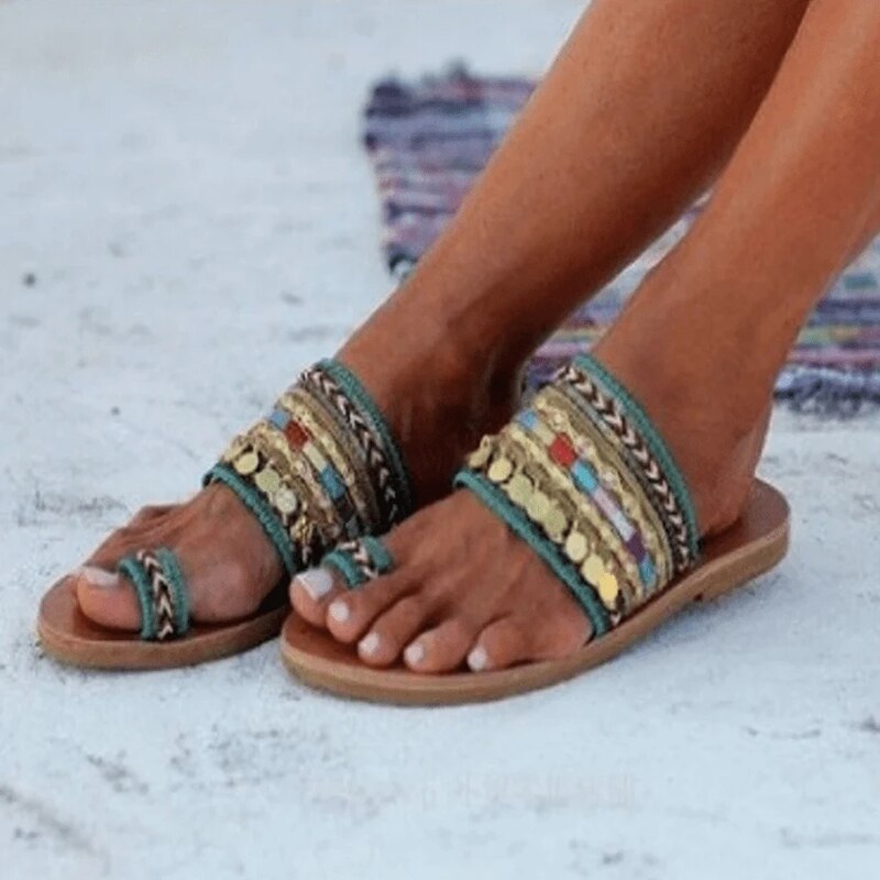 Boho Style Toe Ring Sandals