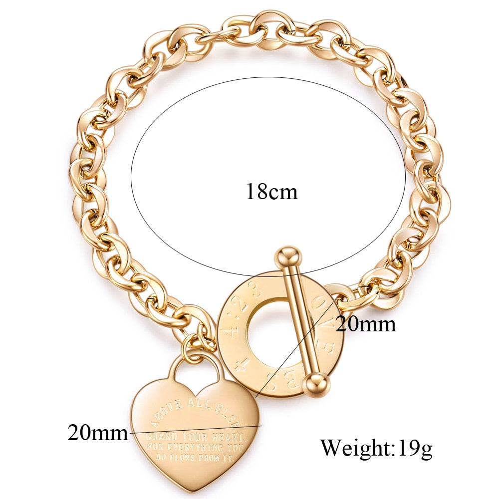 Ginavino Love Heart Charm Bracelet