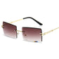 Rimless Rectangle Sunglasses