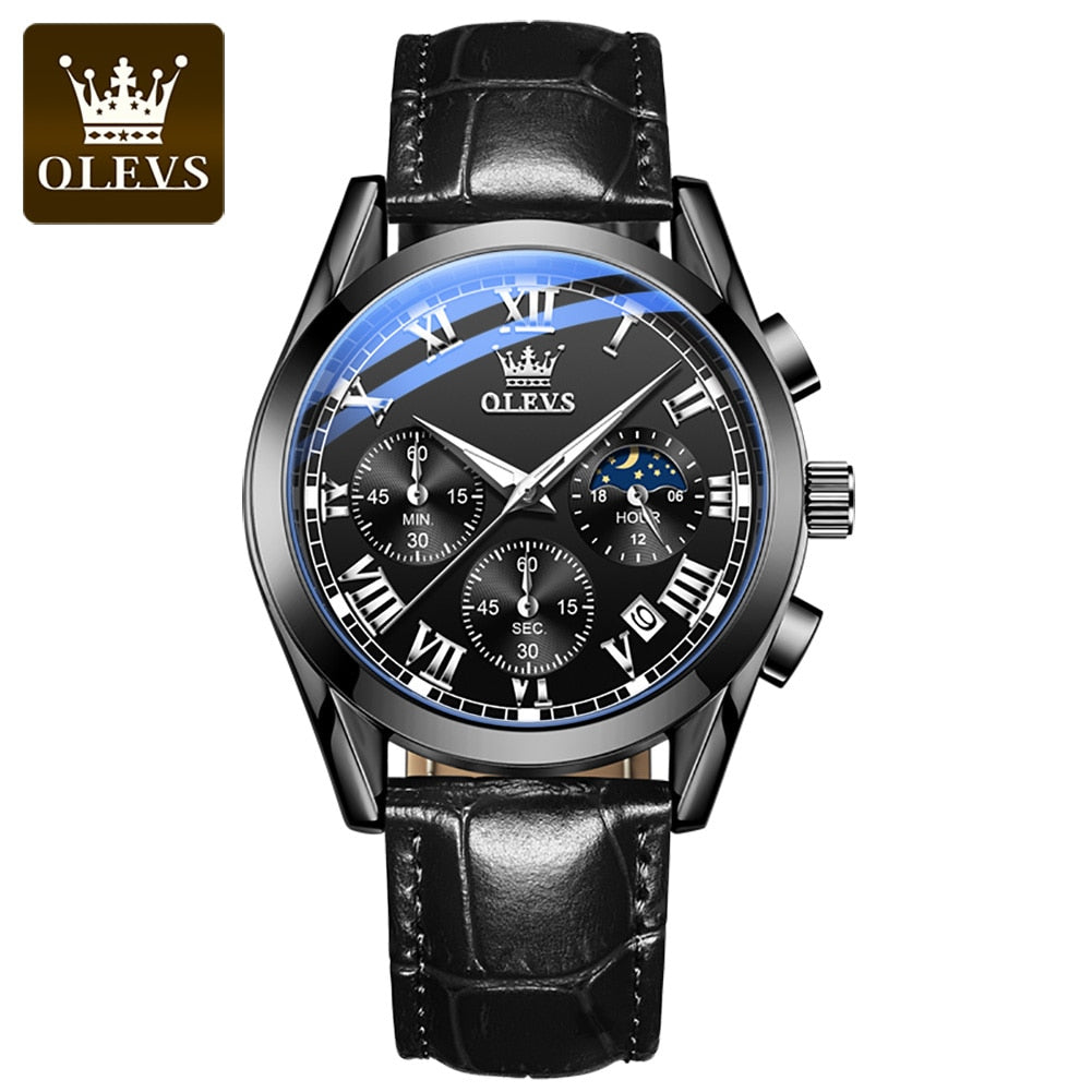 Elite Men's Dress Watch Genuine Leather Band