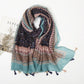 Soft Linen Fresh Floral Tassel Scarfs