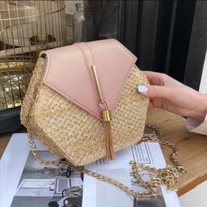 Small Straw Crossbody Handbag