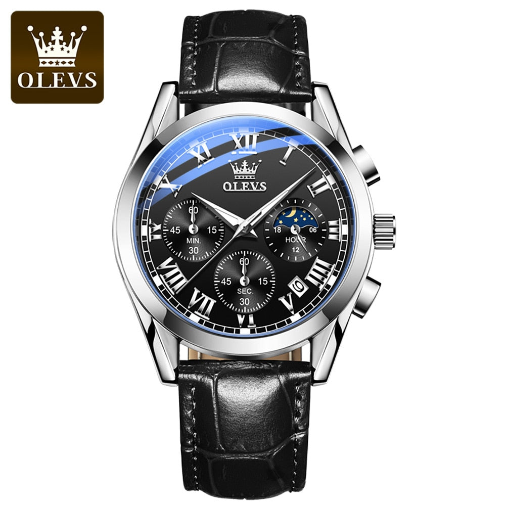 Elite Men's Dress Watch Genuine Leather Band