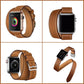 High Quality Leather Double Tour Strap For Smart Watch