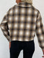 Plaid Button-Up Dropped Shoulder Shacket