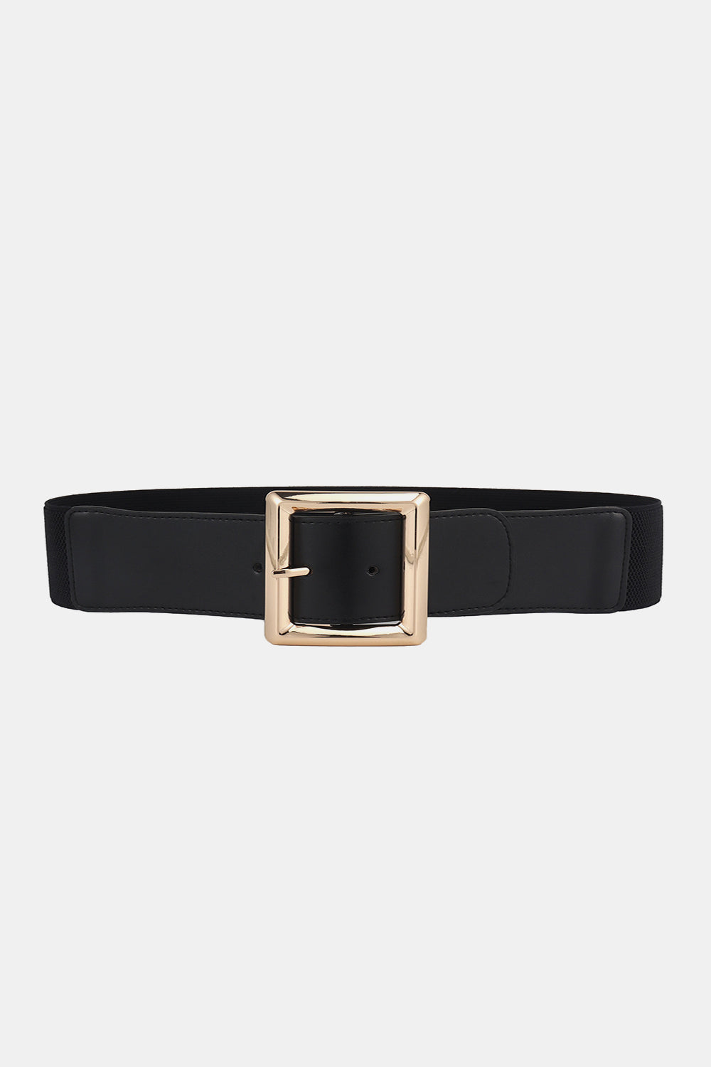 Cinch It - Rectangle Buckle Elastic Wide Belt