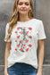 Simply Love Full Size Skeleton & Rose Graphic Cotton Tee