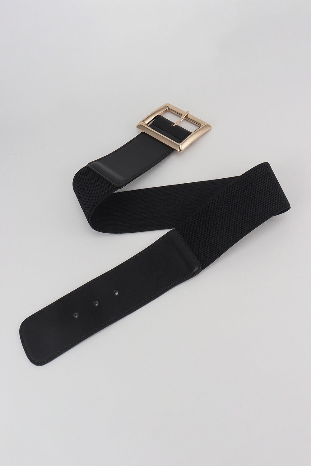 Cinch It - Rectangle Buckle Elastic Wide Belt