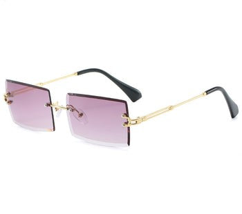 Rimless Rectangle Sunglasses