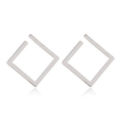 Retro Minimalist Square Earrings